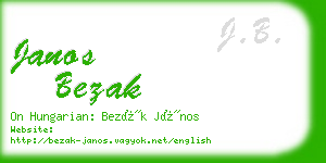 janos bezak business card